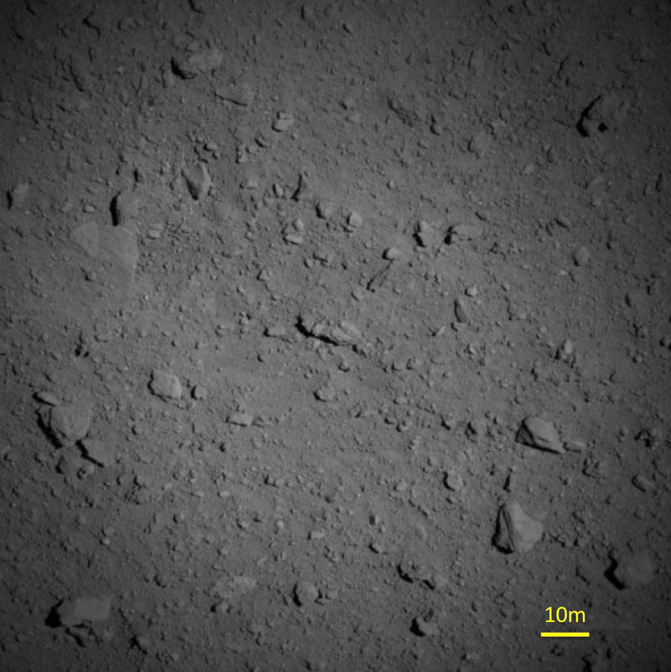 Астероид Рюгу Image credit ※:JAXA, University Tokyo, Koichi University, Rikkyo University, Nagoya University, Chiba Institute of Technology, Meiji University, University of Aizu, AIST.